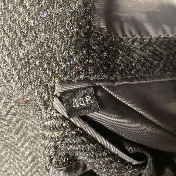 JEAN PAUL GERMAIN Mens Black Gray Wool Tweed Sport Coat Blazer JACKET Size 44 R - Picture 10 of 16